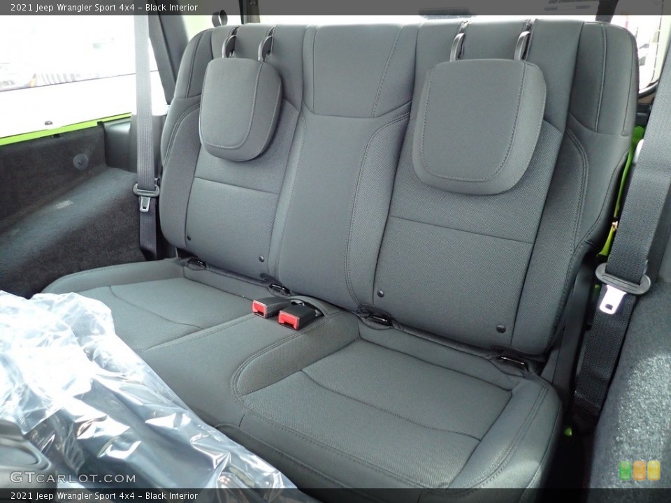 Black Interior Rear Seat for the 2021 Jeep Wrangler Sport 4x4 #143049695