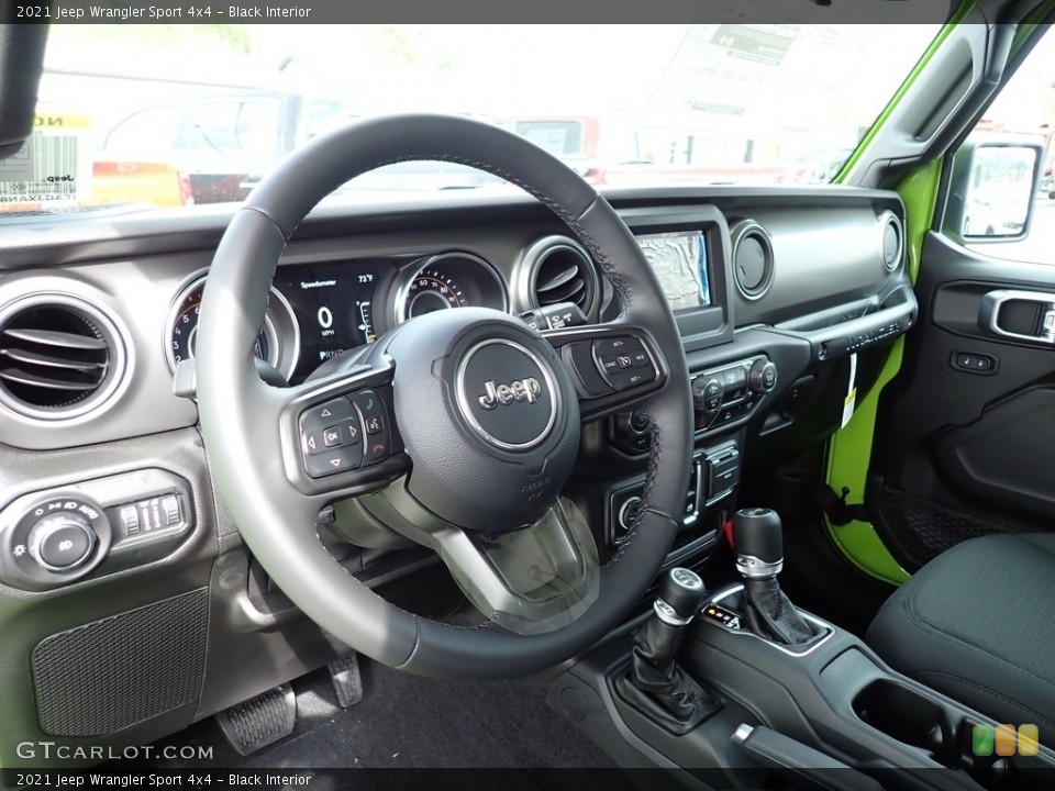 Black Interior Steering Wheel for the 2021 Jeep Wrangler Sport 4x4 #143049716