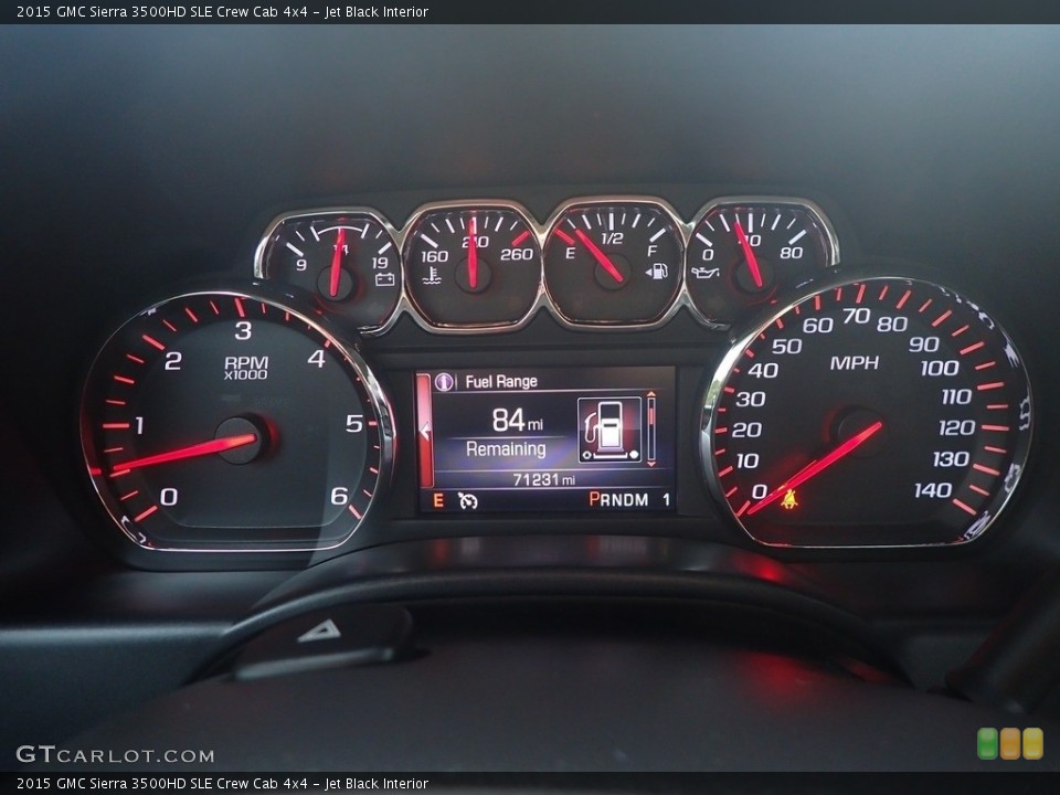 Jet Black Interior Gauges for the 2015 GMC Sierra 3500HD SLE Crew Cab 4x4 #143052551