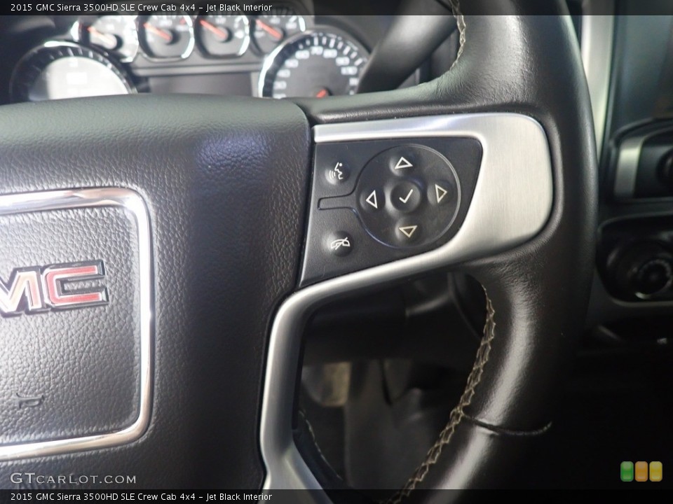 Jet Black Interior Steering Wheel for the 2015 GMC Sierra 3500HD SLE Crew Cab 4x4 #143052572