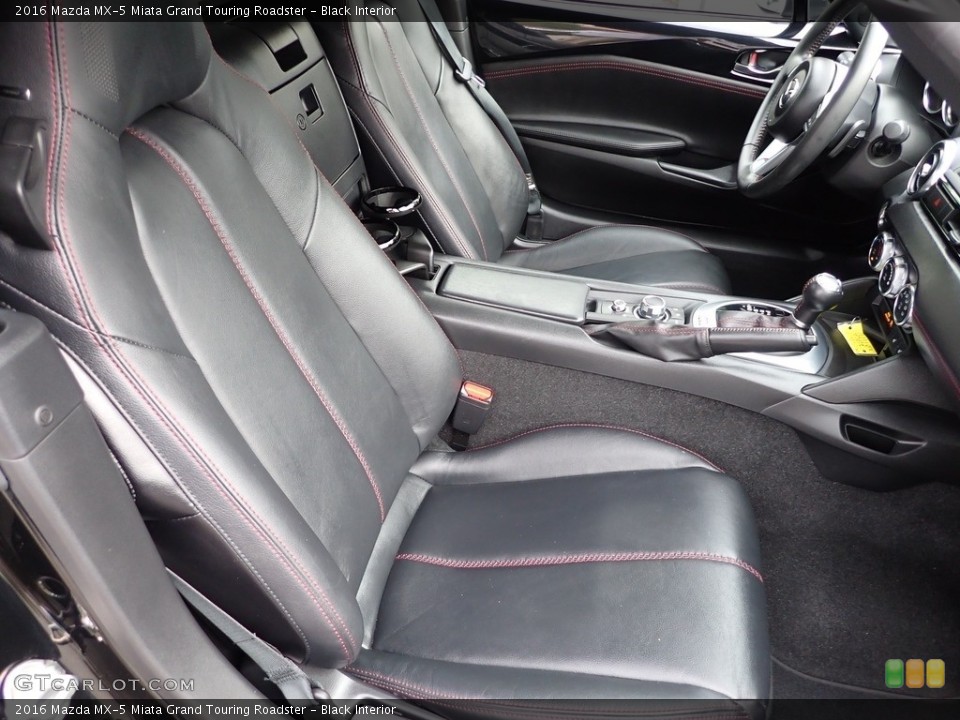 Black Interior Front Seat for the 2016 Mazda MX-5 Miata Grand Touring Roadster #143059370