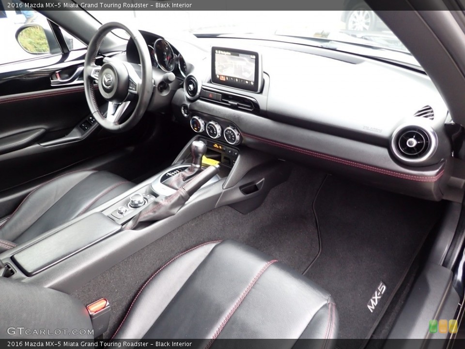 Black Interior Front Seat for the 2016 Mazda MX-5 Miata Grand Touring Roadster #143059394