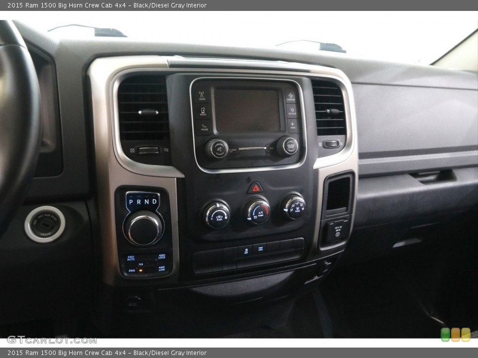 Black/Diesel Gray Interior Controls for the 2015 Ram 1500 Big Horn Crew Cab 4x4 #143060264