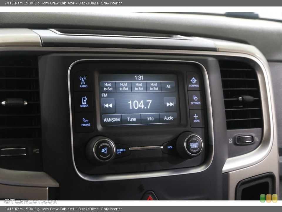 Black/Diesel Gray Interior Audio System for the 2015 Ram 1500 Big Horn Crew Cab 4x4 #143060297