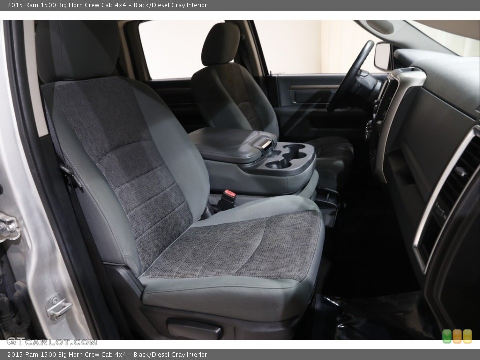 Black/Diesel Gray Interior Front Seat for the 2015 Ram 1500 Big Horn Crew Cab 4x4 #143060396
