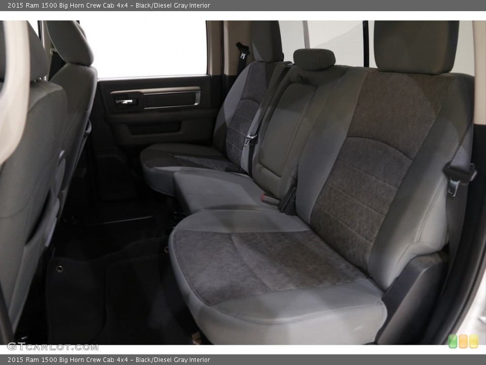 Black/Diesel Gray Interior Rear Seat for the 2015 Ram 1500 Big Horn Crew Cab 4x4 #143060423