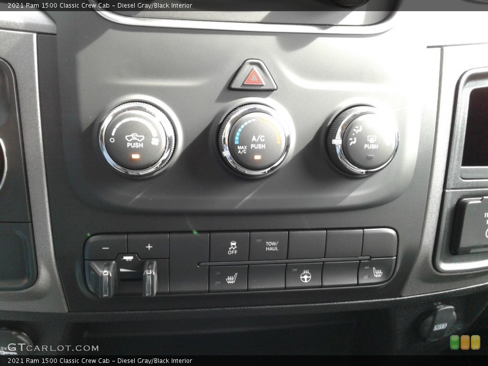 Diesel Gray/Black Interior Controls for the 2021 Ram 1500 Classic Crew Cab #143060642