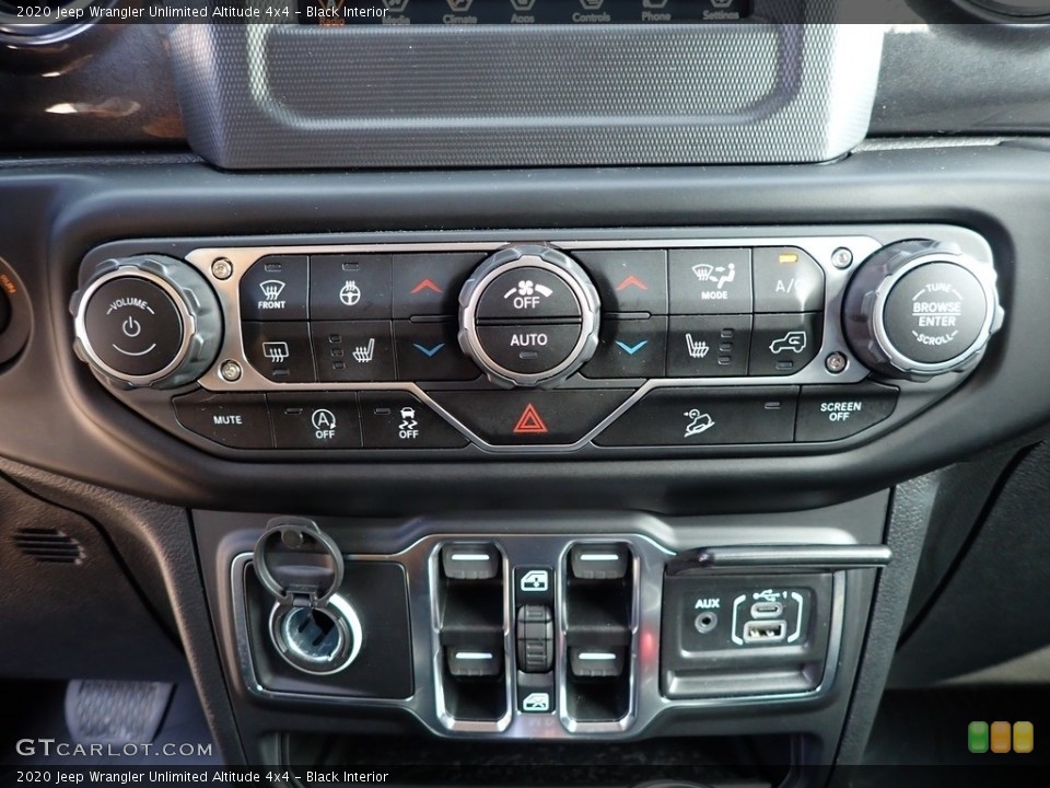 Black Interior Controls for the 2020 Jeep Wrangler Unlimited Altitude 4x4 #143062637