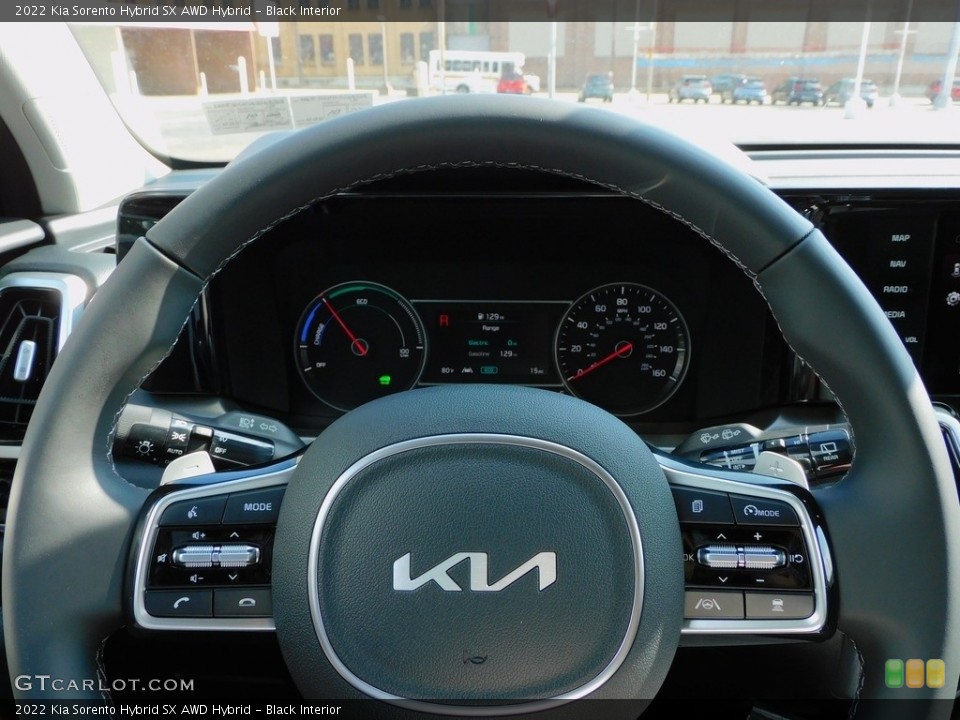 Black Interior Steering Wheel for the 2022 Kia Sorento Hybrid SX AWD Hybrid #143064088