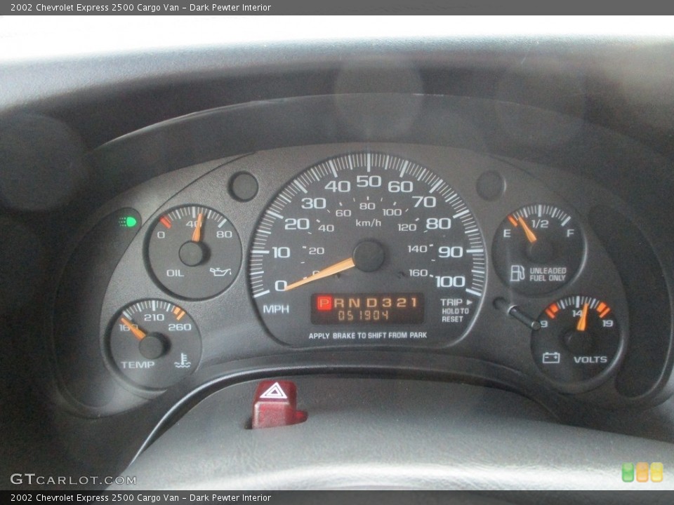 Dark Pewter Interior Gauges for the 2002 Chevrolet Express 2500 Cargo Van #143065156