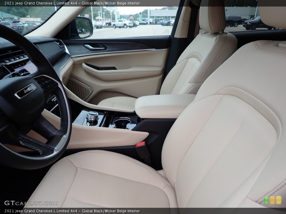 Global Black/Wicker Beige Interior Front Seat for the 2021 Jeep Grand Cherokee L Limited 4x4 #143065189
