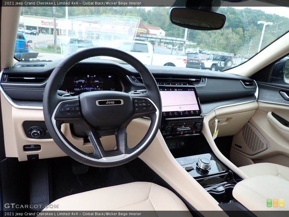 Global Black/Wicker Beige Interior Dashboard for the 2021 Jeep Grand Cherokee L Limited 4x4 #143065234