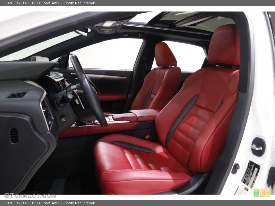 Circuit Red Interior Photo for the 2020 Lexus RX 350 F Sport AWD #143066335