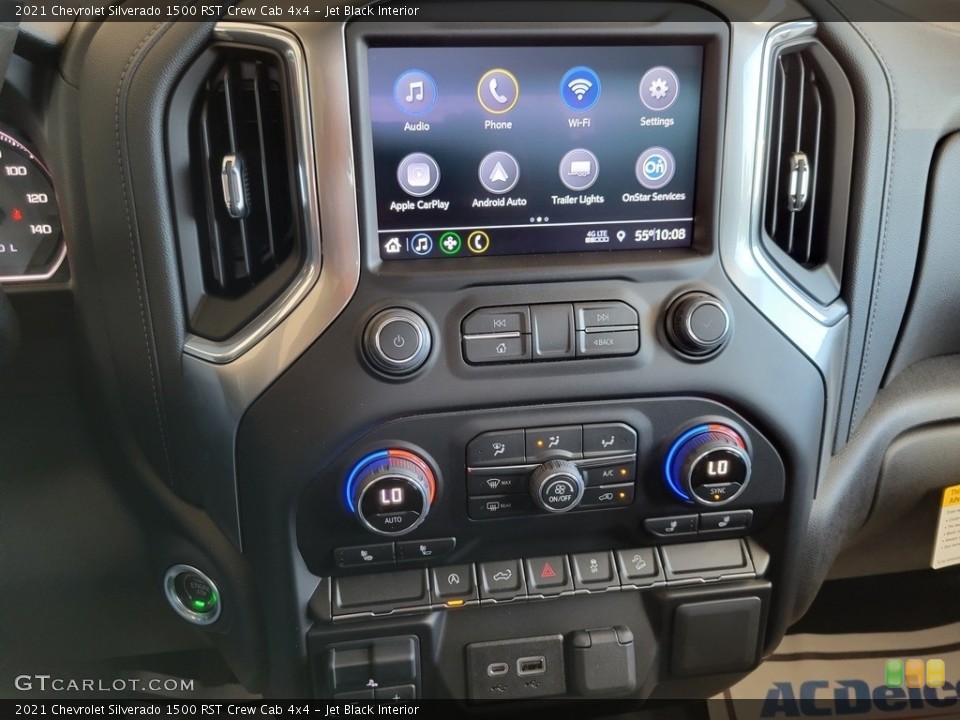 Jet Black Interior Controls for the 2021 Chevrolet Silverado 1500 RST Crew Cab 4x4 #143068934