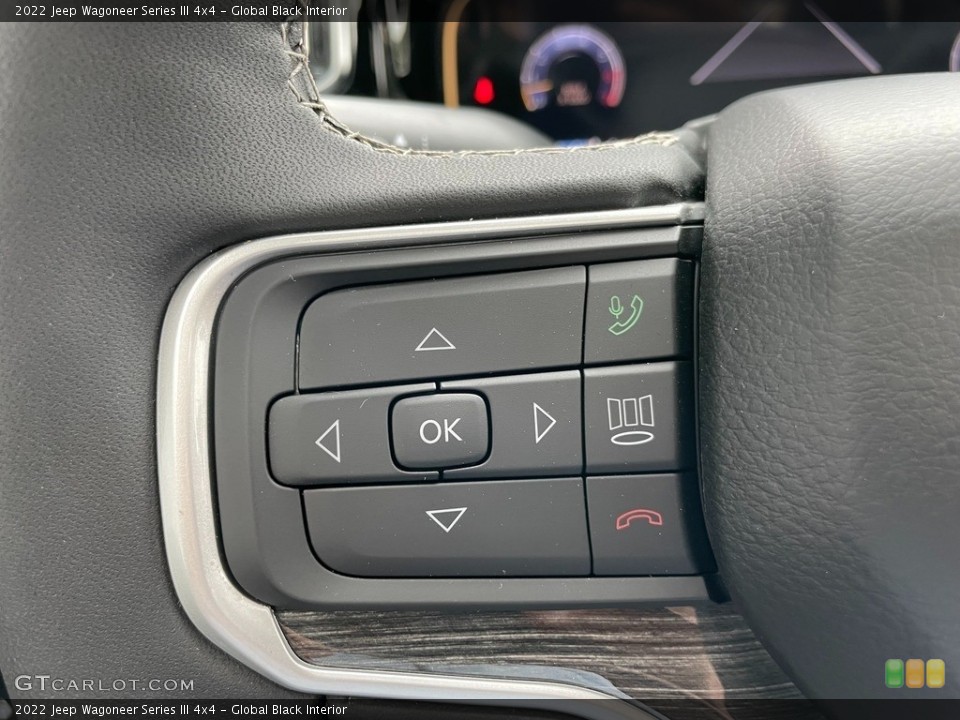Global Black Interior Steering Wheel for the 2022 Jeep Wagoneer Series III 4x4 #143069309