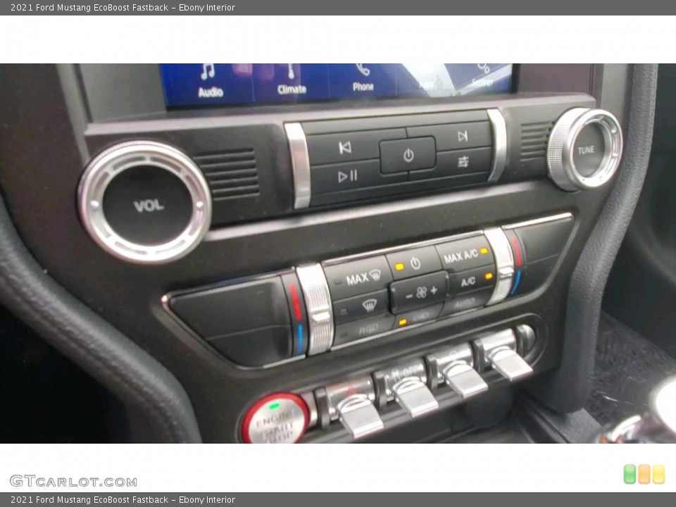 Ebony Interior Controls for the 2021 Ford Mustang EcoBoost Fastback #143071076