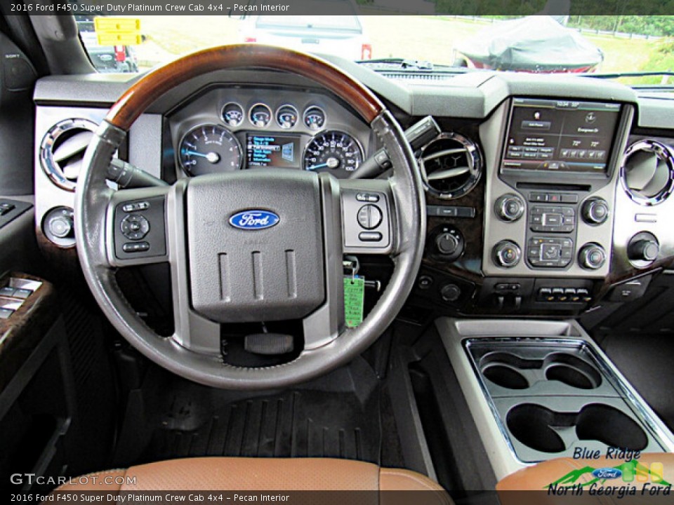 Pecan Interior Dashboard for the 2016 Ford F450 Super Duty Platinum Crew Cab 4x4 #143071184