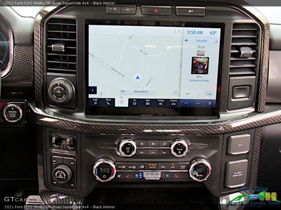 Black Interior Navigation for the 2021 Ford F150 Shelby Off-Road SuperCrew 4x4 #143071937