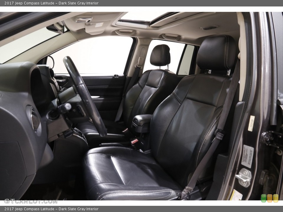 Dark Slate Gray Interior Front Seat for the 2017 Jeep Compass Latitude #143074604