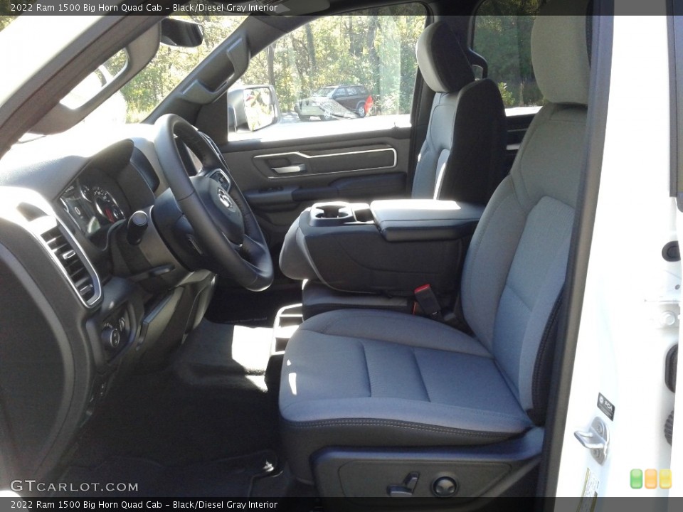 Black/Diesel Gray Interior Front Seat for the 2022 Ram 1500 Big Horn Quad Cab #143076245