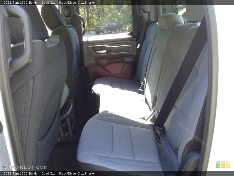 Black/Diesel Gray Interior Rear Seat for the 2022 Ram 1500 Big Horn Quad Cab #143076317