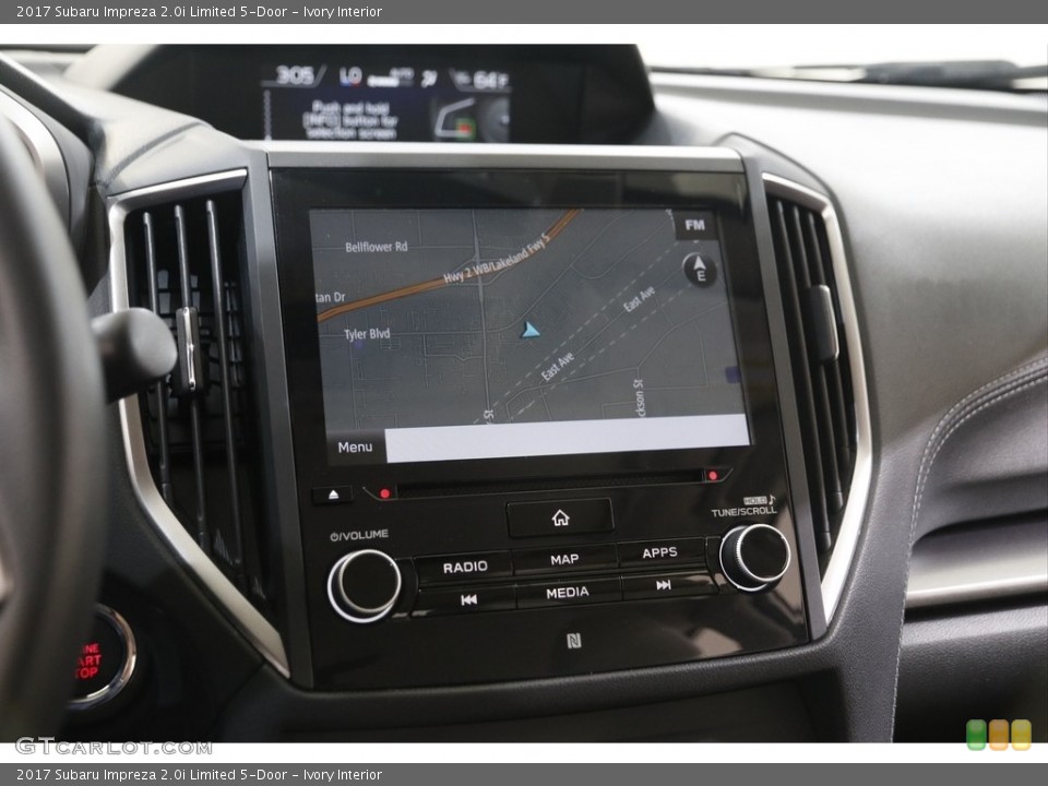 Ivory Interior Navigation for the 2017 Subaru Impreza 2.0i Limited 5-Door #143078618