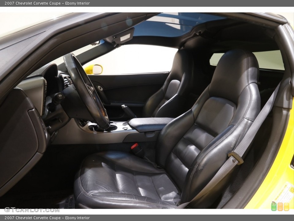 Ebony Interior Front Seat for the 2007 Chevrolet Corvette Coupe #143078663