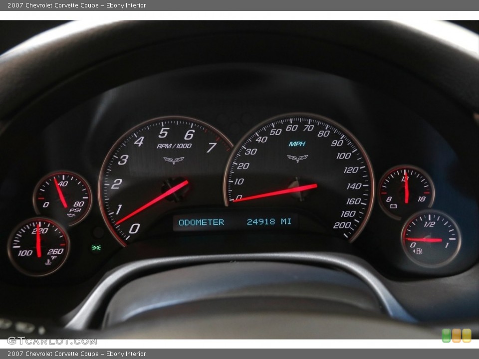Ebony Interior Gauges for the 2007 Chevrolet Corvette Coupe #143078672