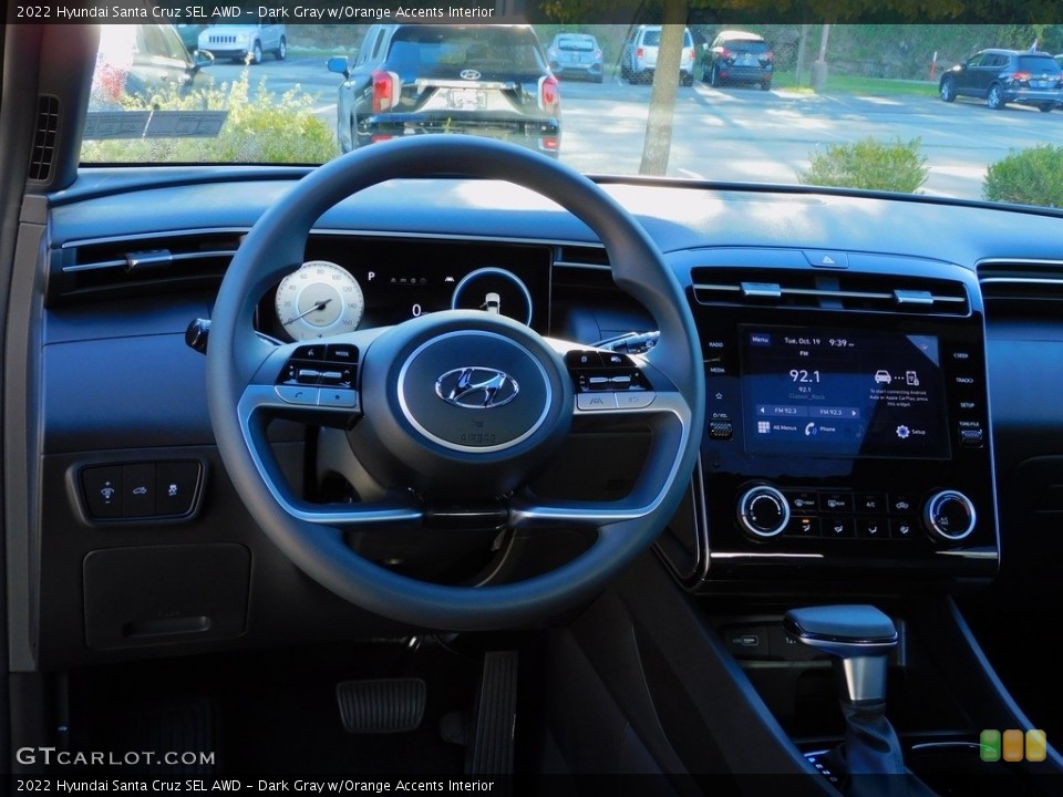 Dark Gray w/Orange Accents Interior Steering Wheel for the 2022 Hyundai Santa Cruz SEL AWD #143080393