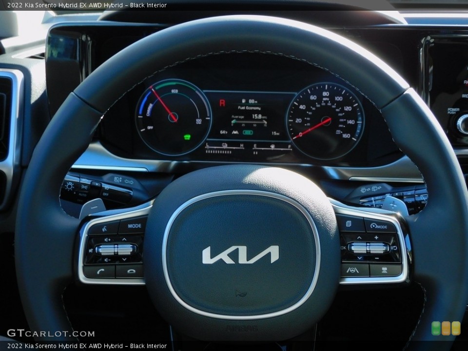 Black Interior Steering Wheel for the 2022 Kia Sorento Hybrid EX AWD Hybrid #143080654
