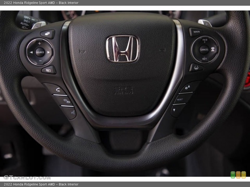 Black Interior Steering Wheel for the 2022 Honda Ridgeline Sport AWD #143082637