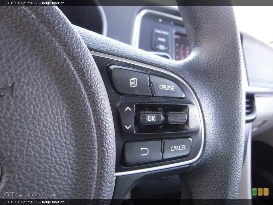 Beige Interior Steering Wheel for the 2016 Kia Optima LX #143084263