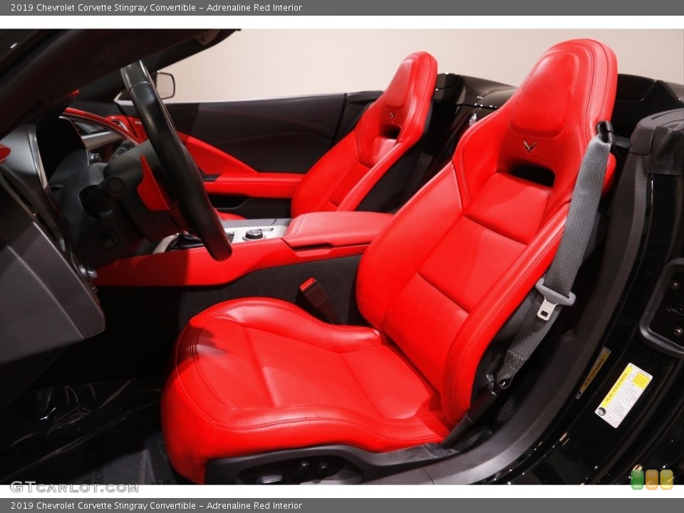 Adrenaline Red Interior Front Seat for the 2019 Chevrolet Corvette Stingray Convertible #143084503