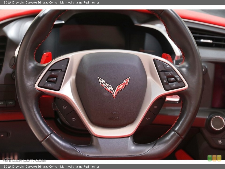 Adrenaline Red Interior Steering Wheel for the 2019 Chevrolet Corvette Stingray Convertible #143084533