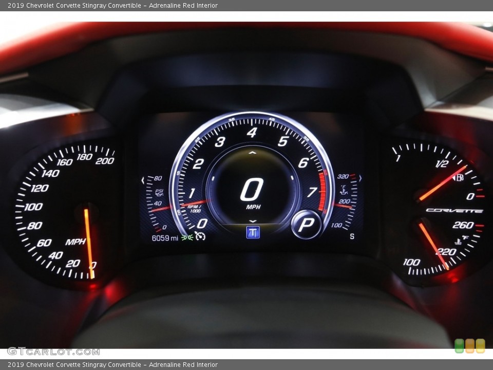 Adrenaline Red Interior Gauges for the 2019 Chevrolet Corvette Stingray Convertible #143084566