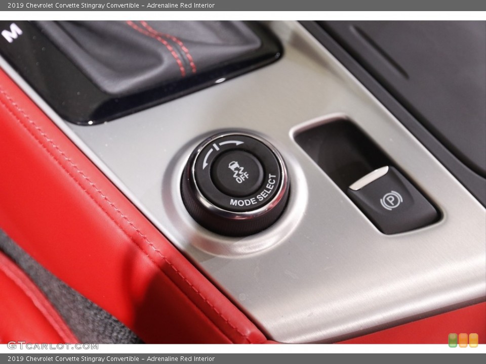 Adrenaline Red Interior Controls for the 2019 Chevrolet Corvette Stingray Convertible #143084770