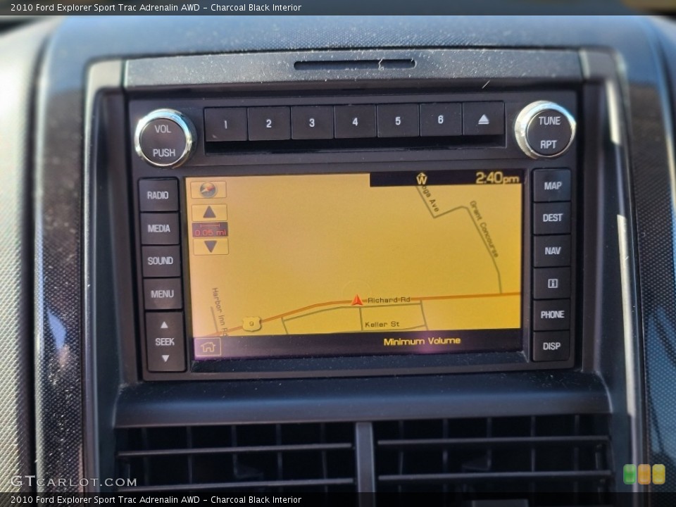 Charcoal Black Interior Navigation for the 2010 Ford Explorer Sport Trac Adrenalin AWD #143088163