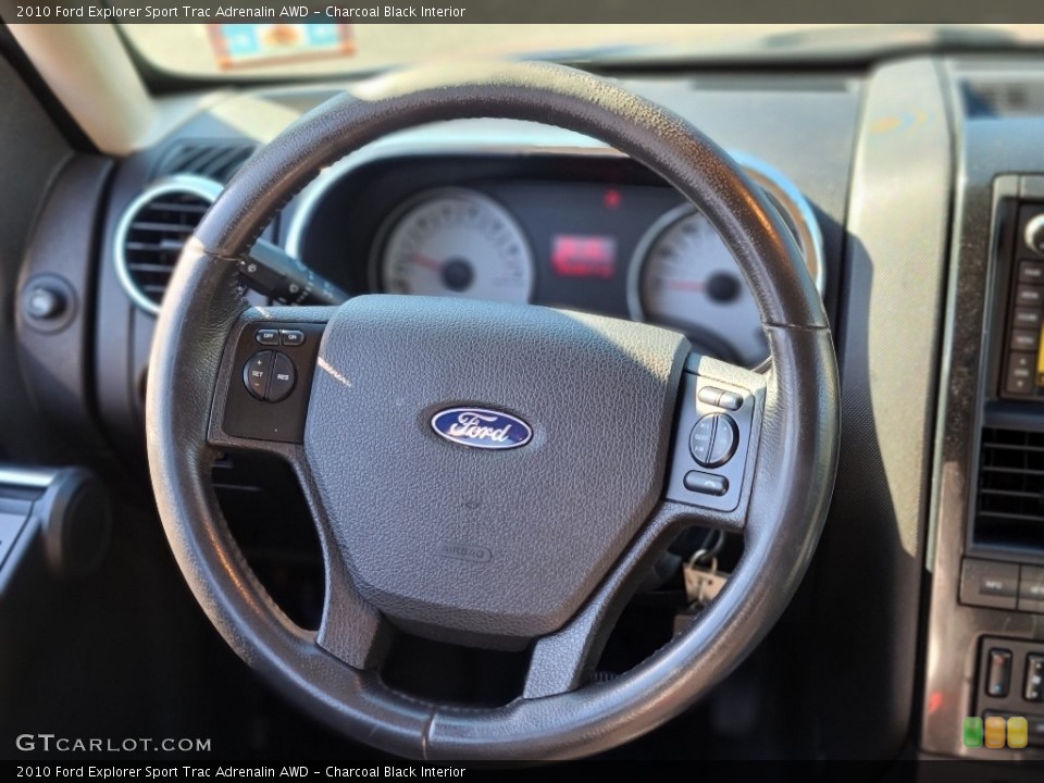 Charcoal Black Interior Steering Wheel for the 2010 Ford Explorer Sport Trac Adrenalin AWD #143088182