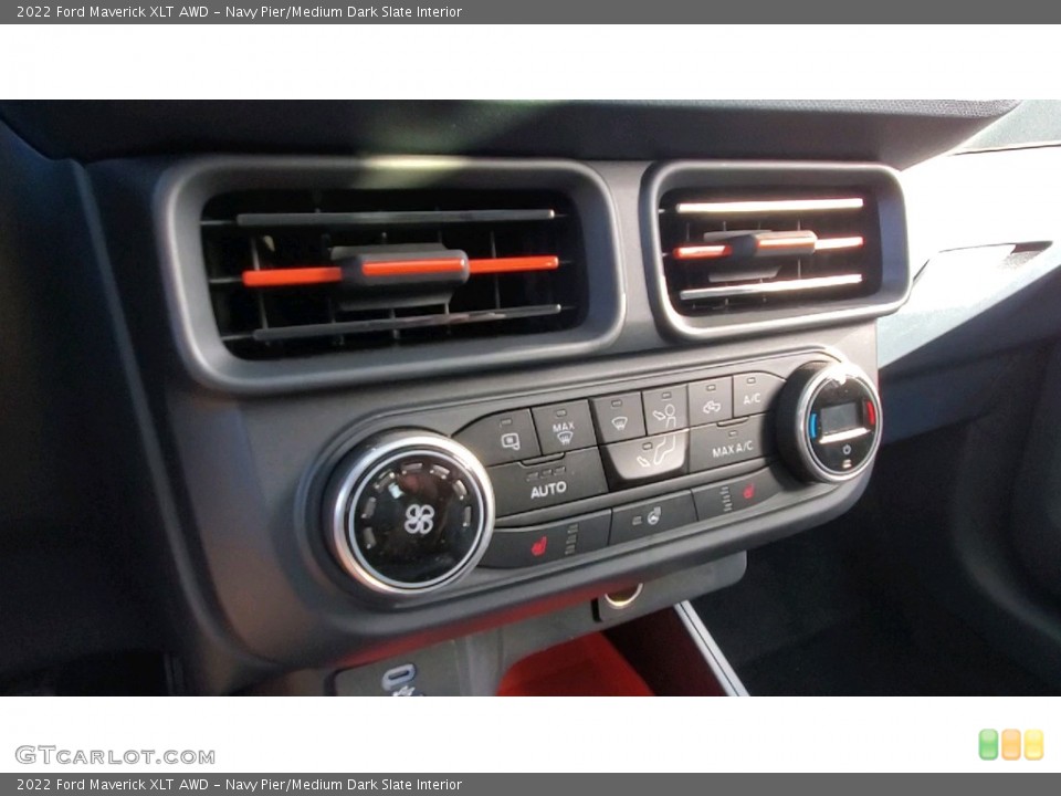 Navy Pier/Medium Dark Slate Interior Controls for the 2022 Ford Maverick XLT AWD #143088731