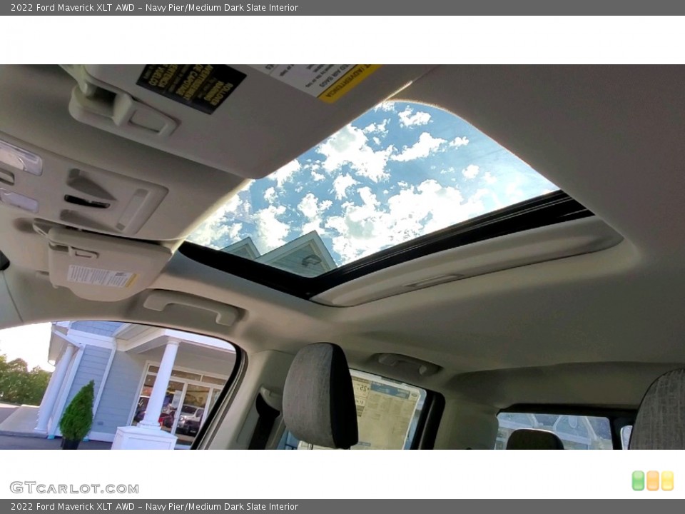 Navy Pier/Medium Dark Slate Interior Sunroof for the 2022 Ford Maverick XLT AWD #143088779