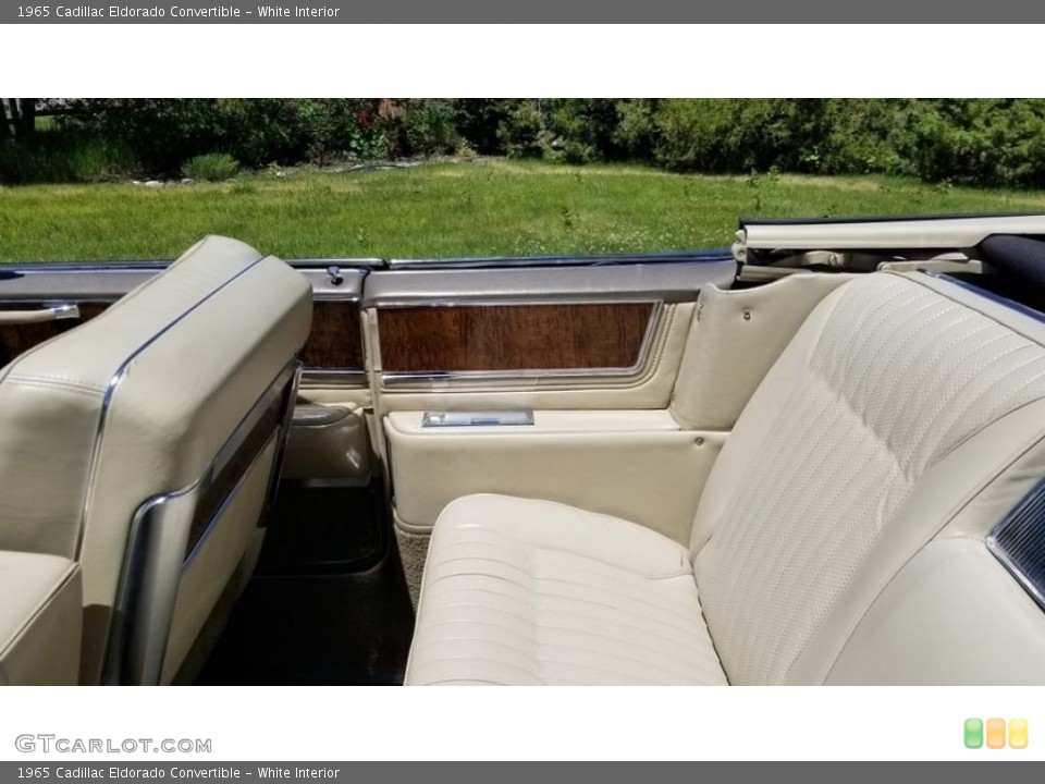 White Interior Rear Seat for the 1965 Cadillac Eldorado Convertible #143090441
