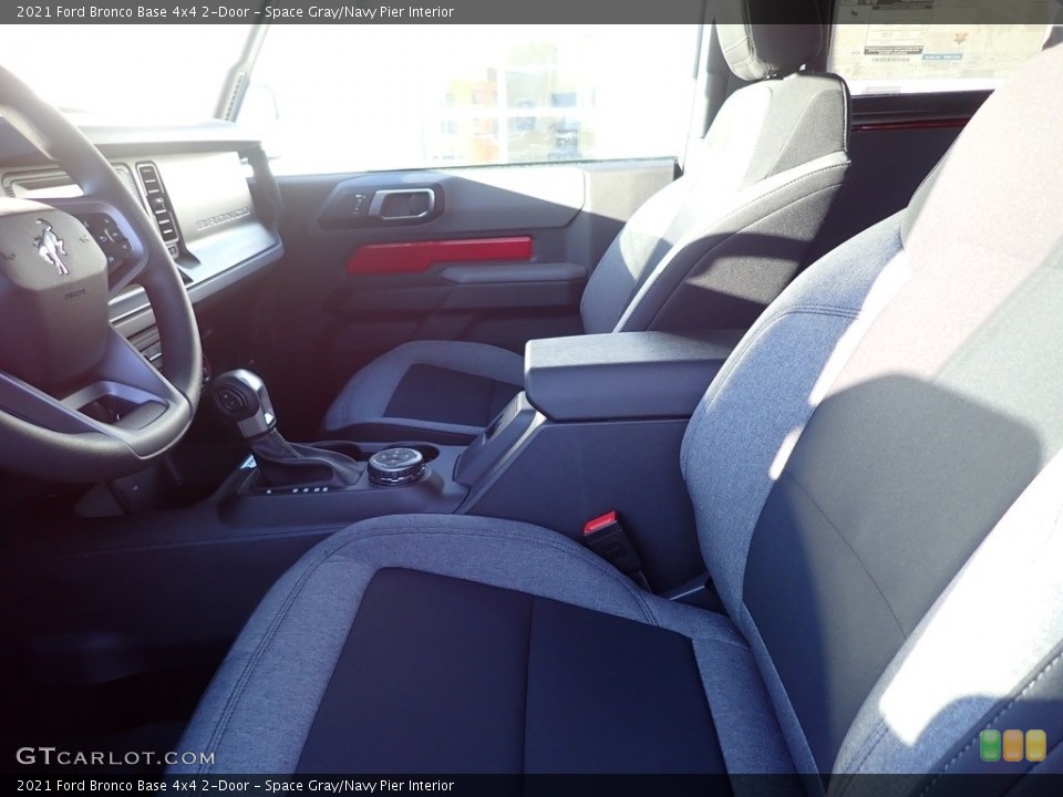 Space Gray/Navy Pier Interior Front Seat for the 2021 Ford Bronco Base 4x4 2-Door #143097172