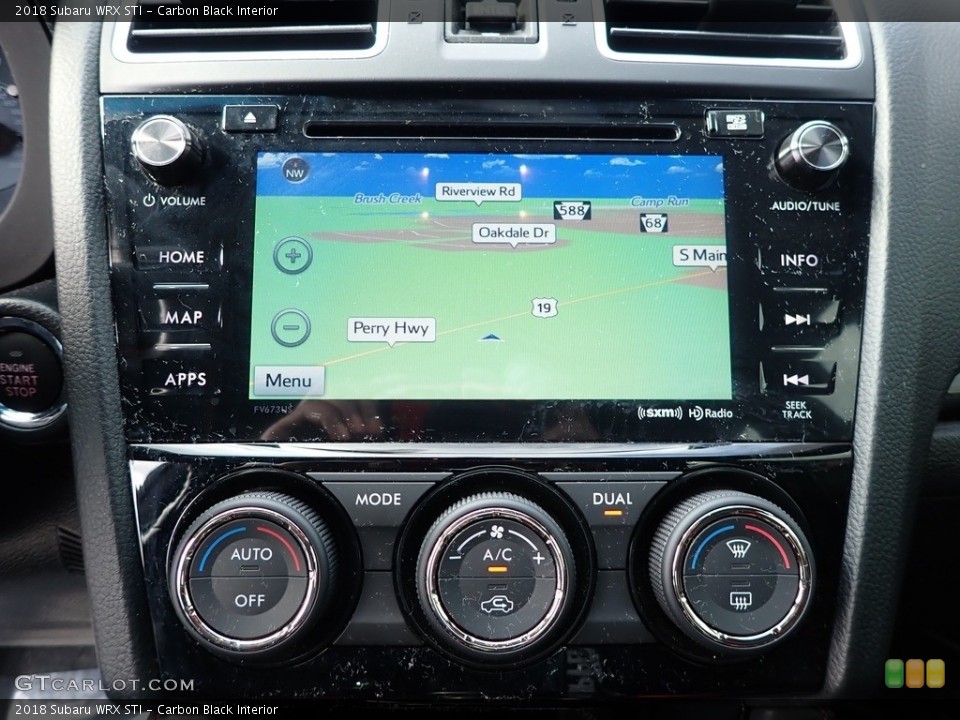 Carbon Black Interior Navigation for the 2018 Subaru WRX STI #143097637