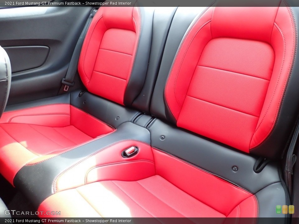 Showstopper Red Interior Rear Seat for the 2021 Ford Mustang GT Premium Fastback #143097733