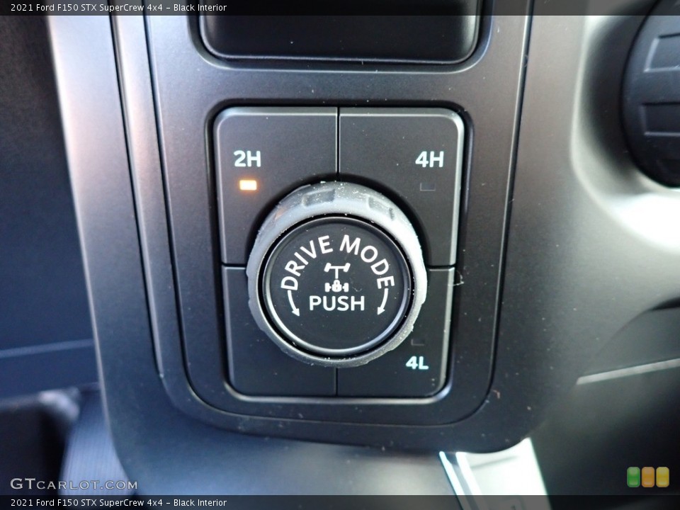 Black Interior Controls for the 2021 Ford F150 STX SuperCrew 4x4 #143098570