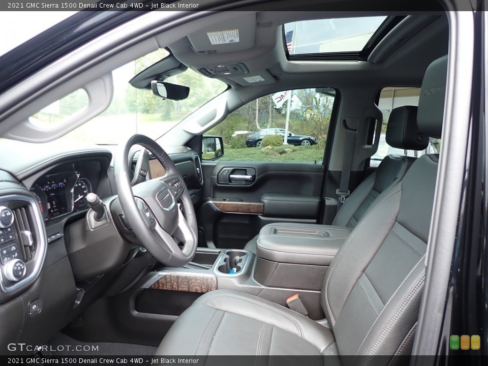 Jet Black Interior Front Seat for the 2021 GMC Sierra 1500 Denali Crew Cab 4WD #143098690
