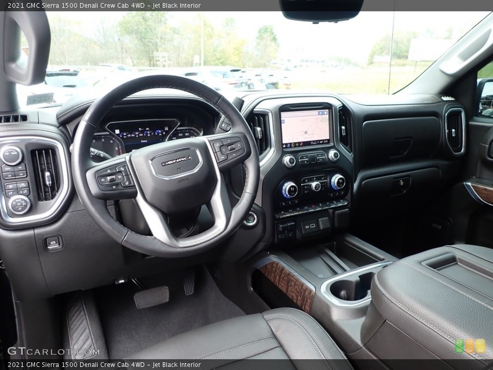 Jet Black Interior Photo for the 2021 GMC Sierra 1500 Denali Crew Cab 4WD #143098729