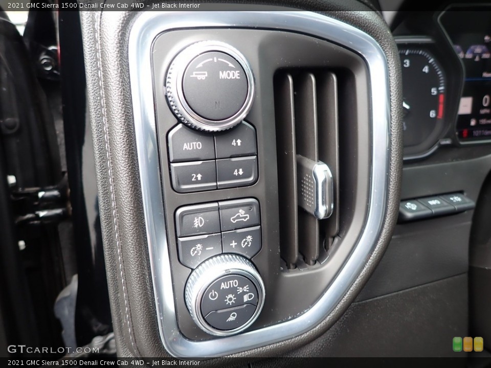 Jet Black Interior Controls for the 2021 GMC Sierra 1500 Denali Crew Cab 4WD #143098780