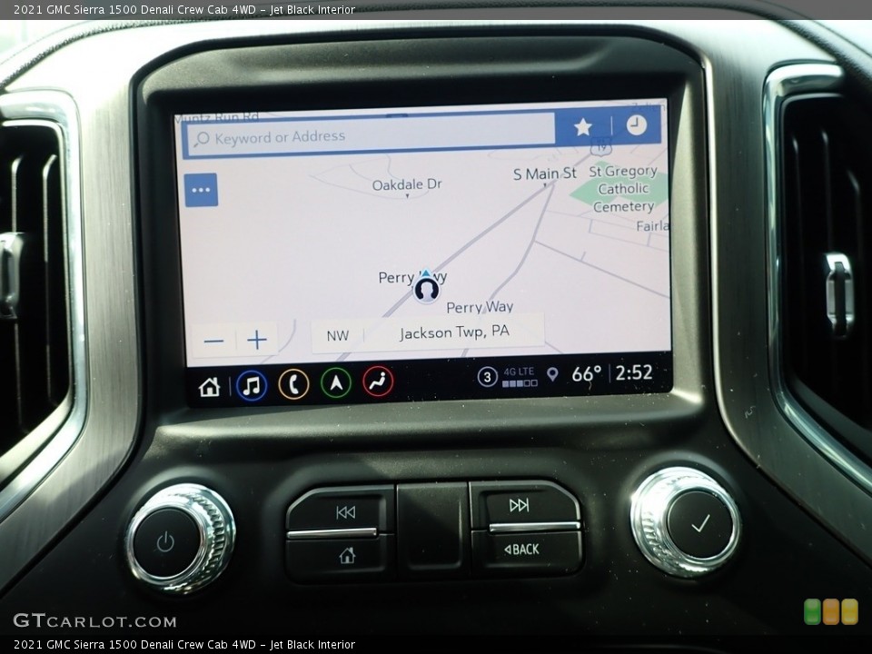 Jet Black Interior Navigation for the 2021 GMC Sierra 1500 Denali Crew Cab 4WD #143098828