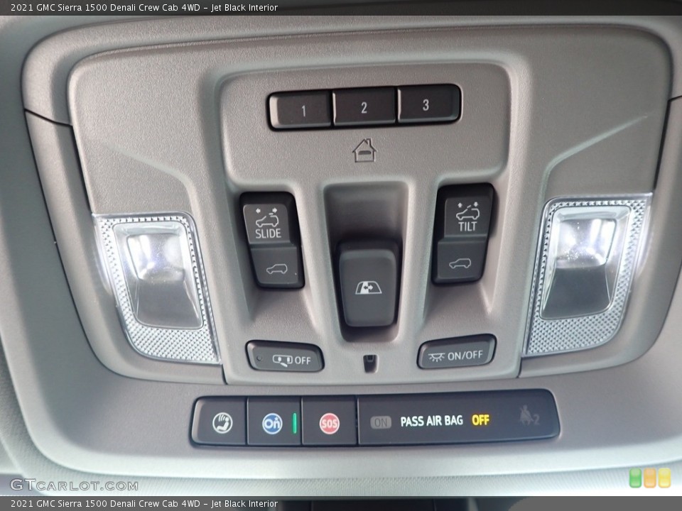 Jet Black Interior Controls for the 2021 GMC Sierra 1500 Denali Crew Cab 4WD #143098937